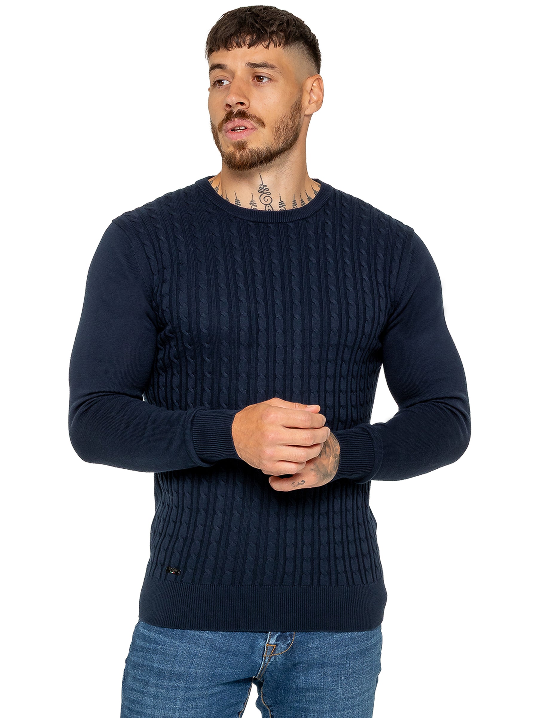 Enzo Milano | Mens Cable Knit Jumper
