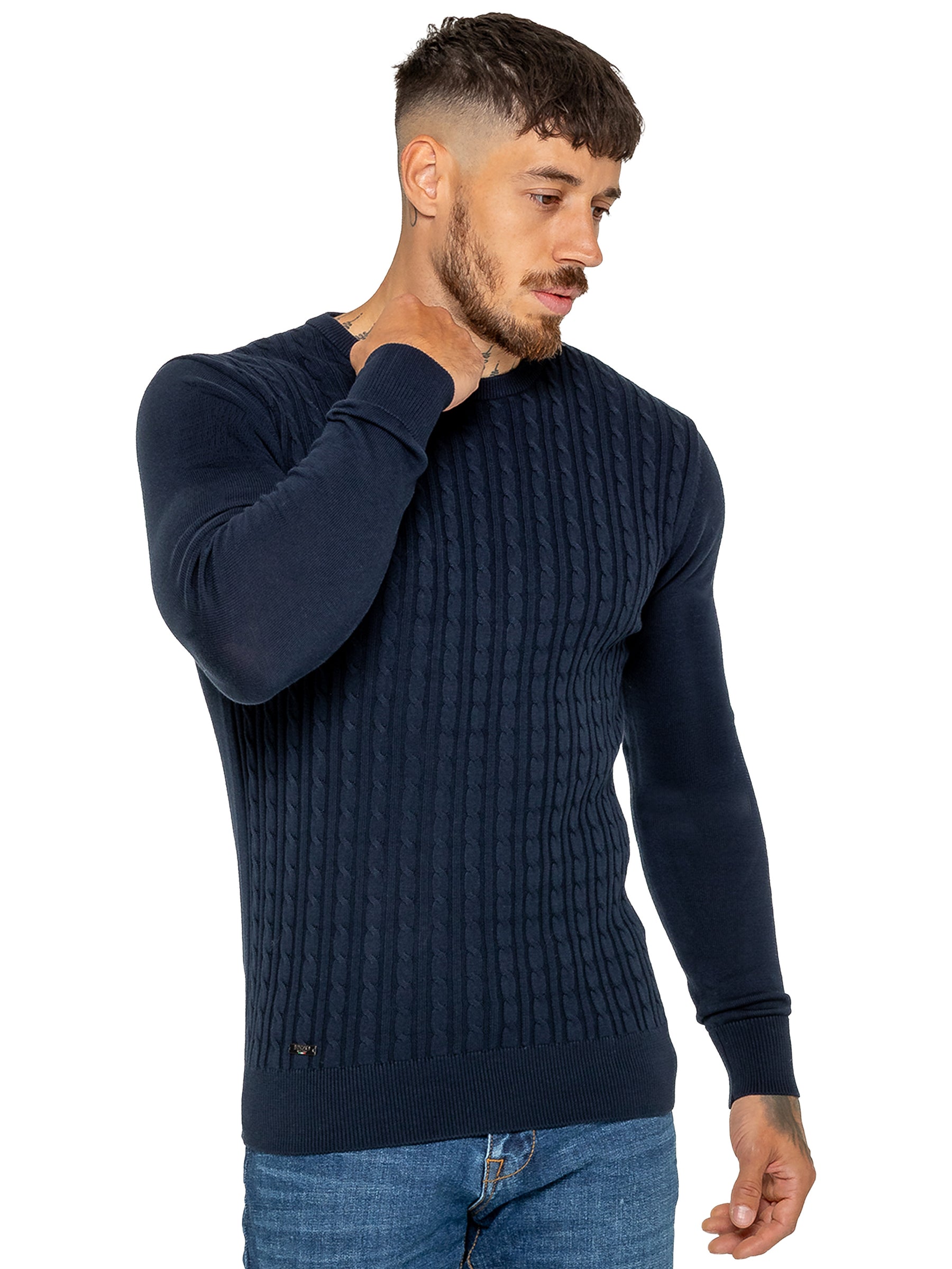 Enzo Milano | Mens Cable Knit Jumper