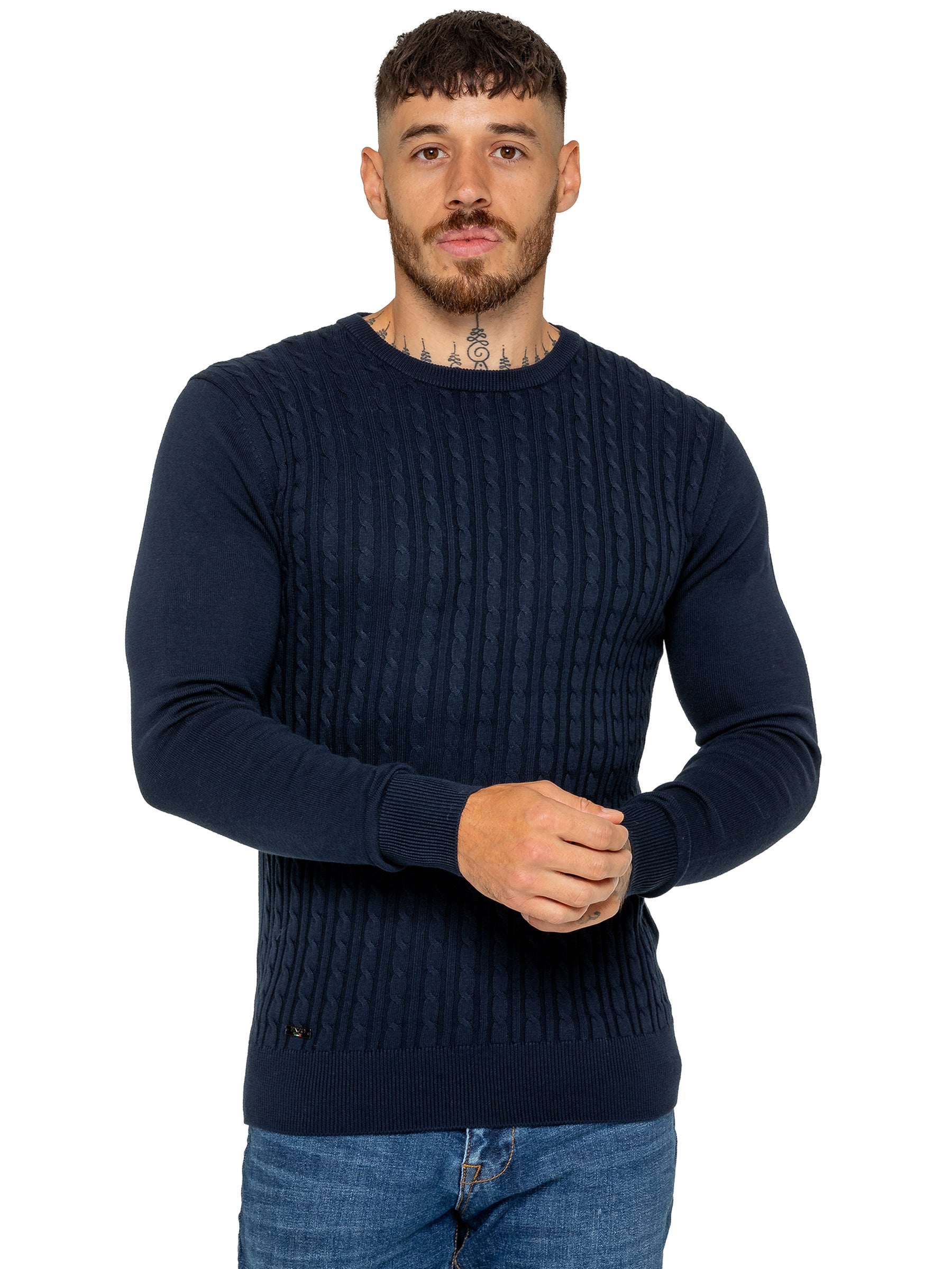 Enzo Milano | Mens Cable Knit Jumper