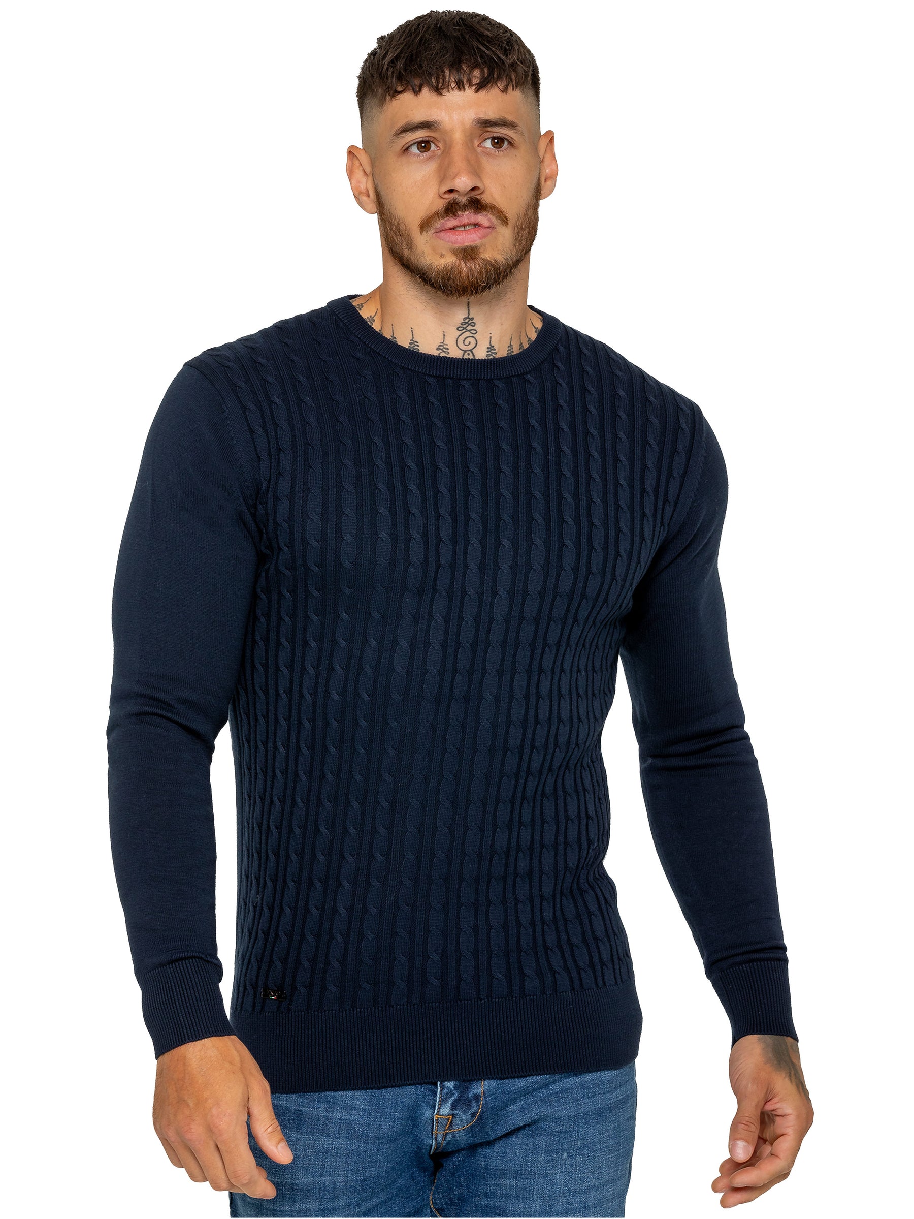 Enzo Milano | Mens Cable Knit Jumper