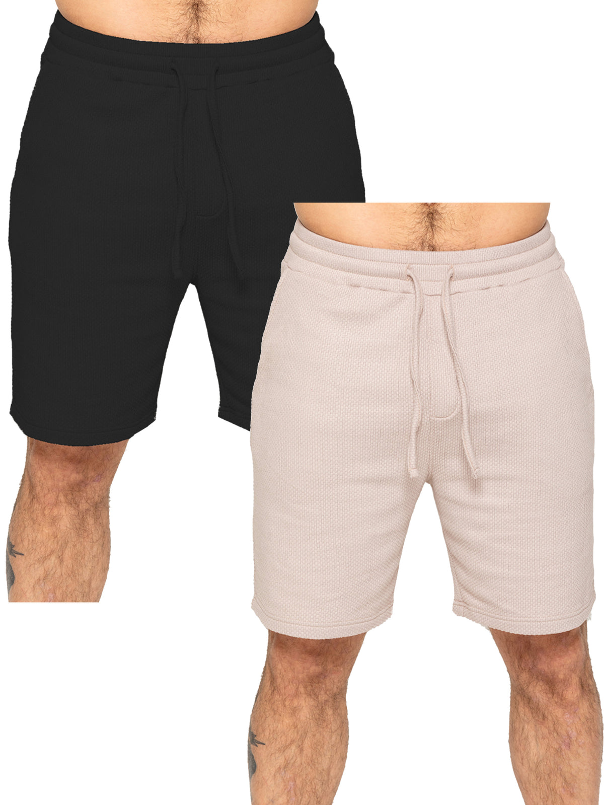 Enzo | Mens Textured Summer Shorts 2 Pack