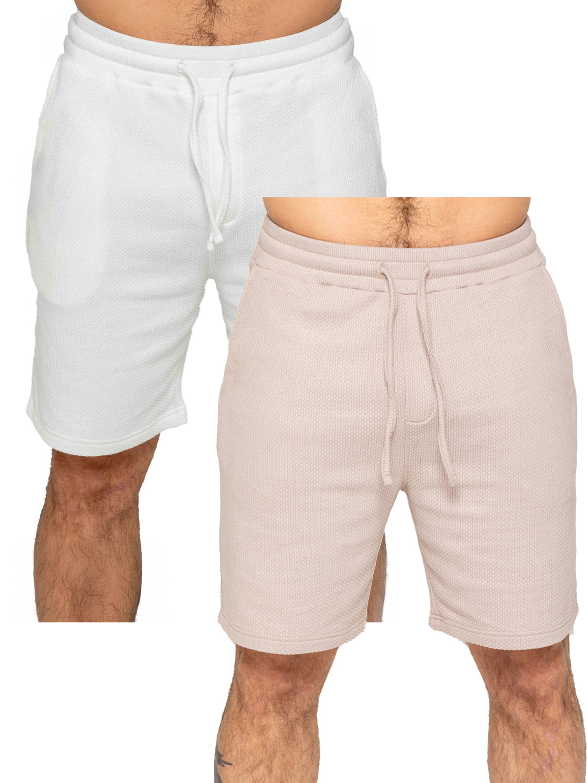Enzo | Mens Textured Summer Shorts 2 Pack