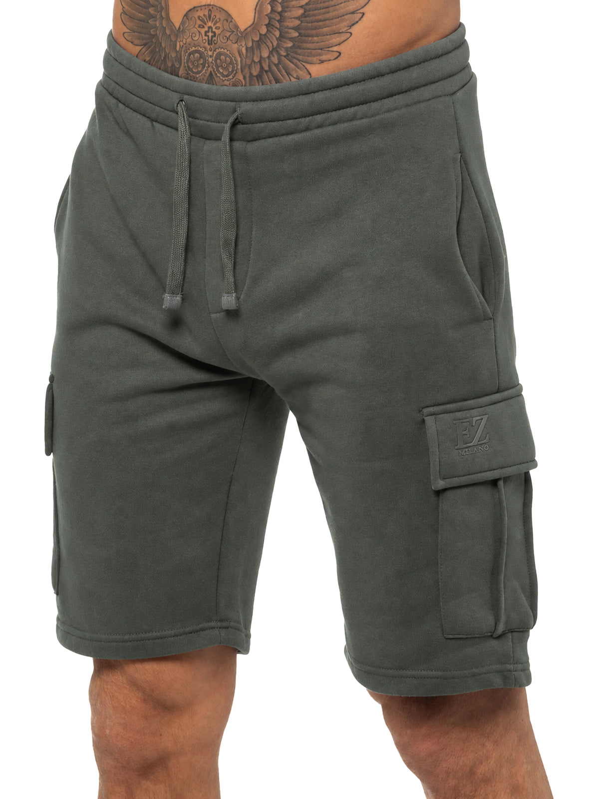 Enzo | Mens Cargo Fleece Shorts