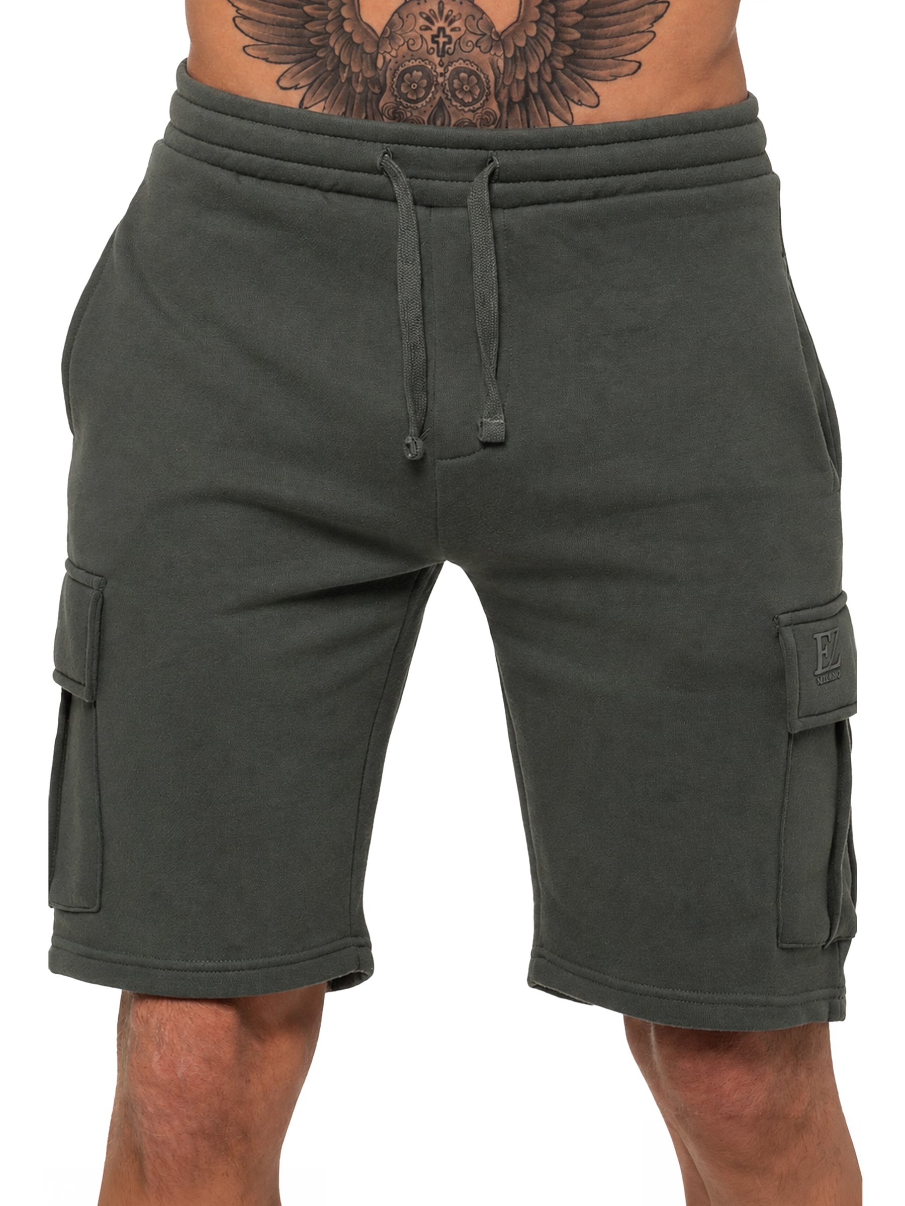 Enzo | Mens Cargo Fleece Shorts