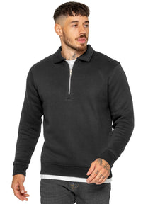 Enzo Milano | Mens Half Zip Collared Sweatshirt