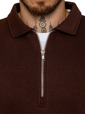 Enzo Milano | Mens Half Zip Collared Sweatshirt