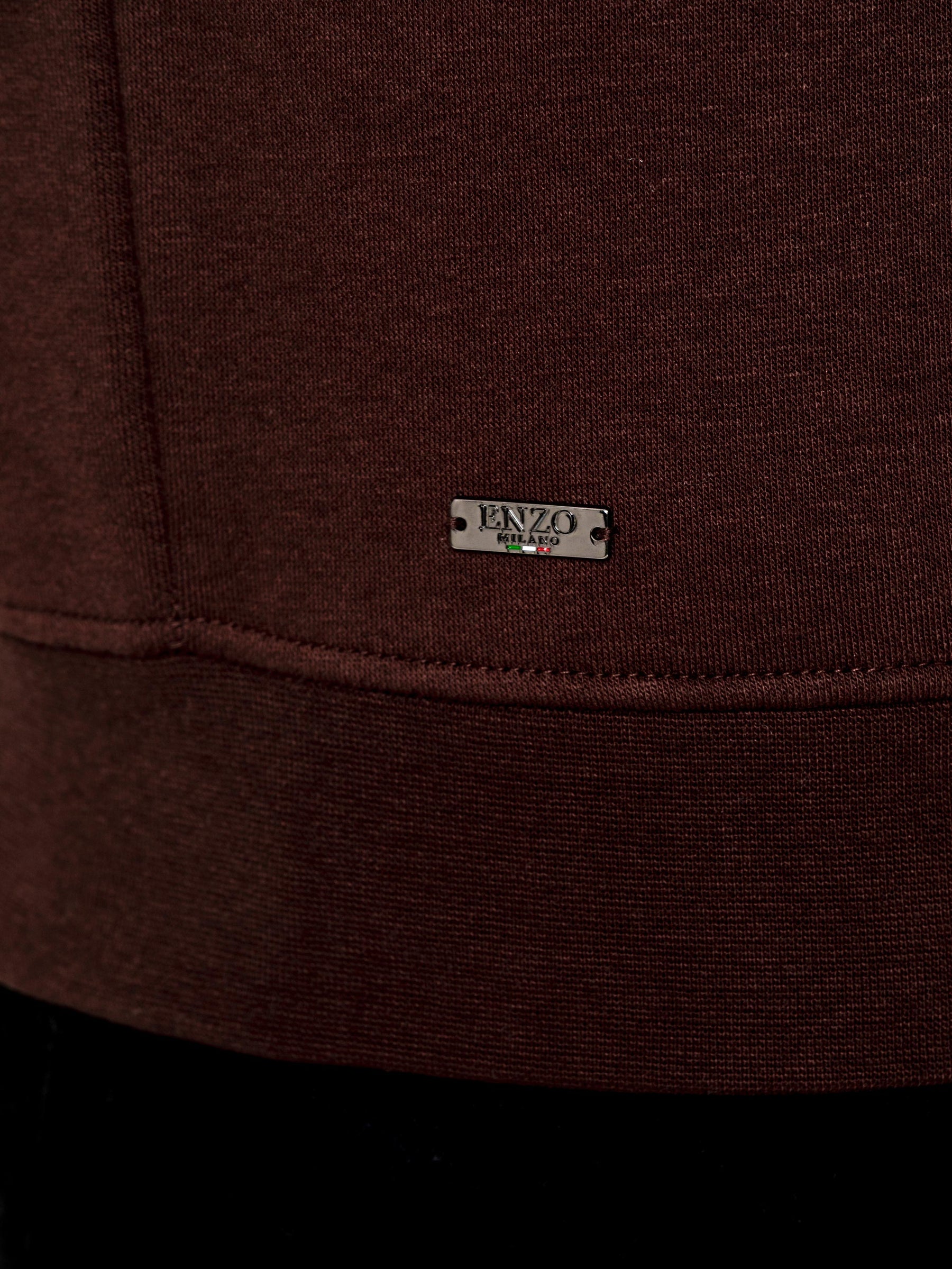 Enzo Milano | Mens Half Zip Collared Sweatshirt