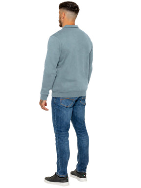 Enzo Milano | Mens Half Zip Collared Sweatshirt