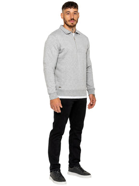 Enzo Milano | Mens Half Zip Collared Sweatshirt