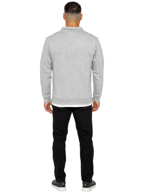 Enzo Milano | Mens Half Zip Collared Sweatshirt