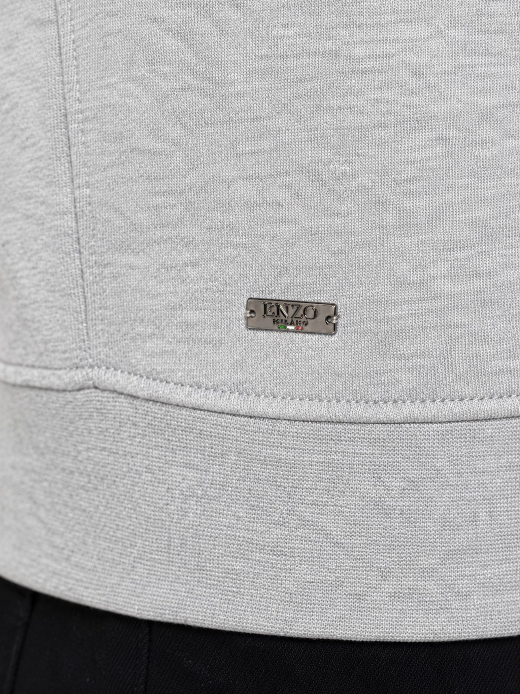 Enzo Milano | Mens Half Zip Collared Sweatshirt