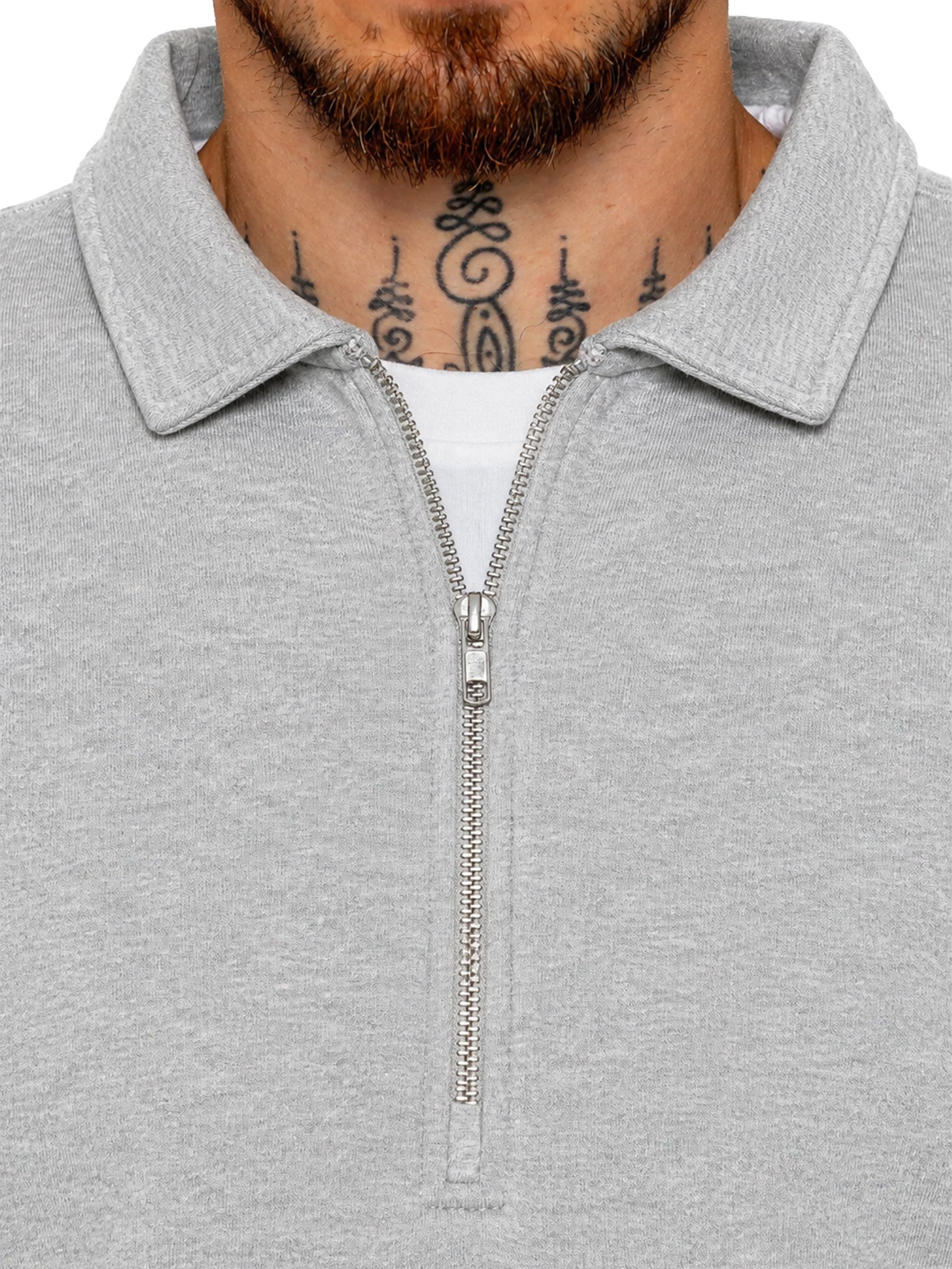 Enzo Milano | Mens Half Zip Collared Sweatshirt