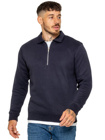 Enzo Milano | Mens Half Zip Collared Sweatshirt