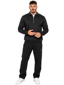 Enzo Milano | Mens Half Zip Sweatshirt & Joggers Tracksuit