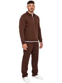 Enzo Milano | Mens Half Zip Sweatshirt & Joggers Tracksuit