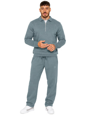 Enzo Milano | Mens Half Zip Sweatshirt & Joggers Tracksuit