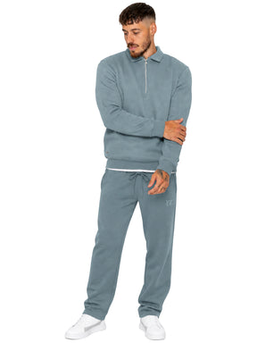 Enzo Milano | Mens Half Zip Sweatshirt & Joggers Tracksuit