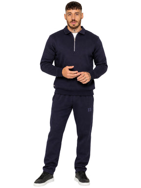 Enzo Milano | Mens Half Zip Sweatshirt & Joggers Tracksuit