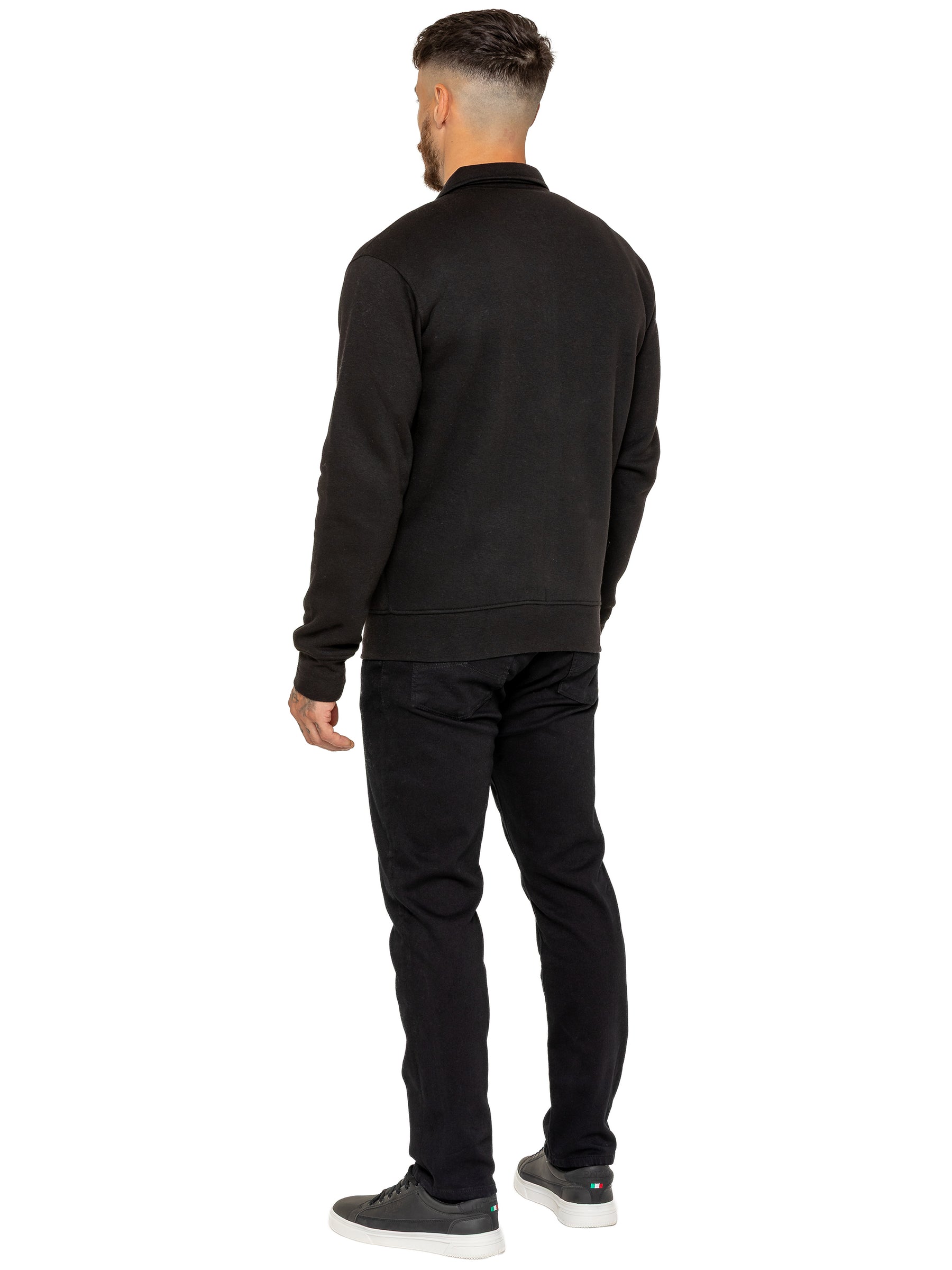 Enzo Milano | Mens Full Zip Collared Sweatshirt