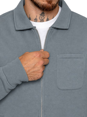 Enzo Milano | Mens Full Zip Collared Sweatshirt