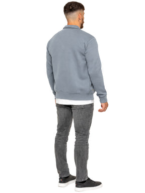 Enzo Milano | Mens Full Zip Collared Sweatshirt