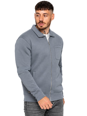 Enzo Milano | Mens Full Zip Collared Sweatshirt