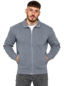 Enzo Milano | Mens Full Zip Collared Sweatshirt