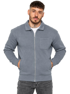 Enzo Milano | Mens Full Zip Collared Sweatshirt