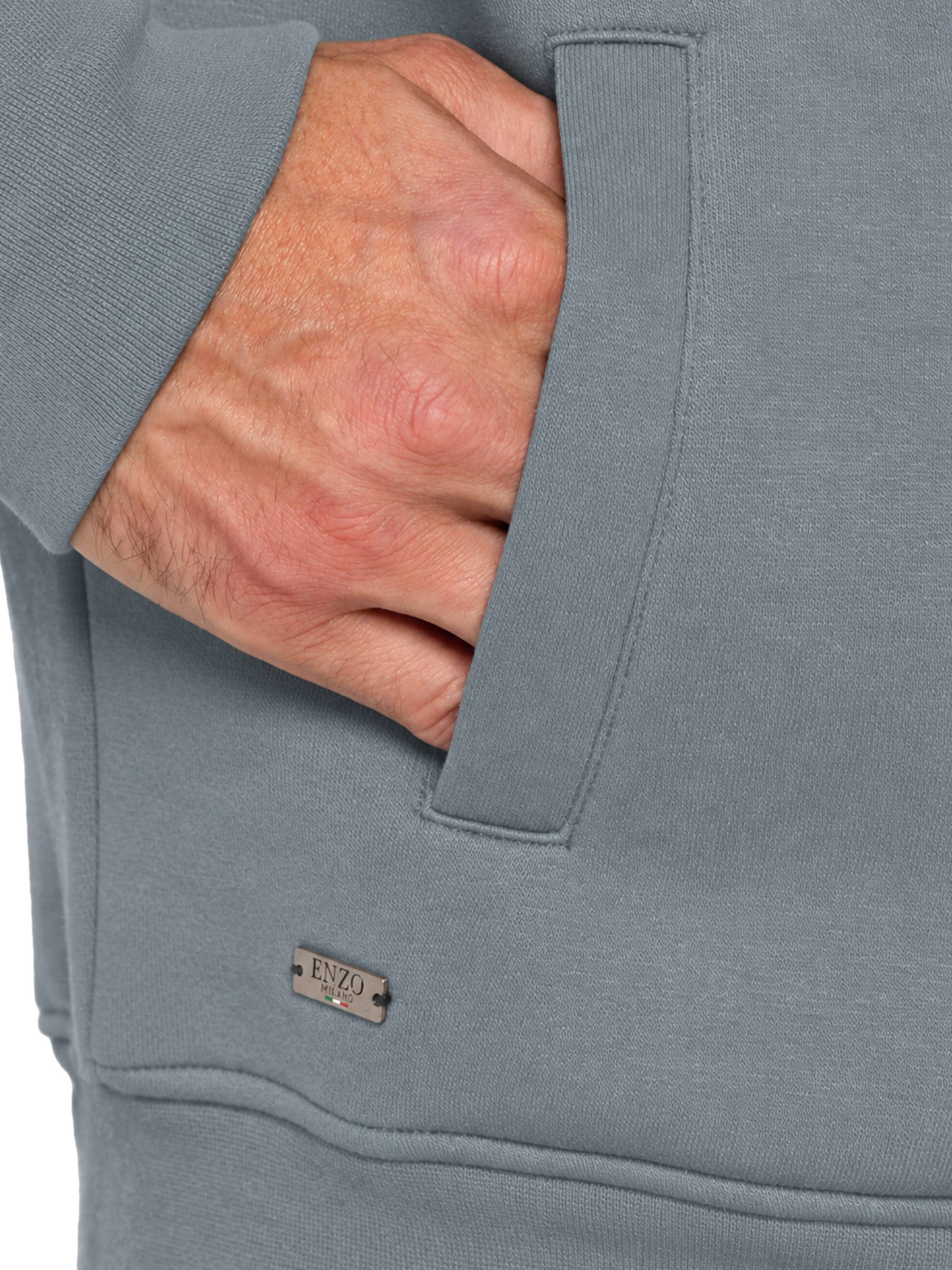 Enzo Milano | Mens Full Zip Collared Sweatshirt