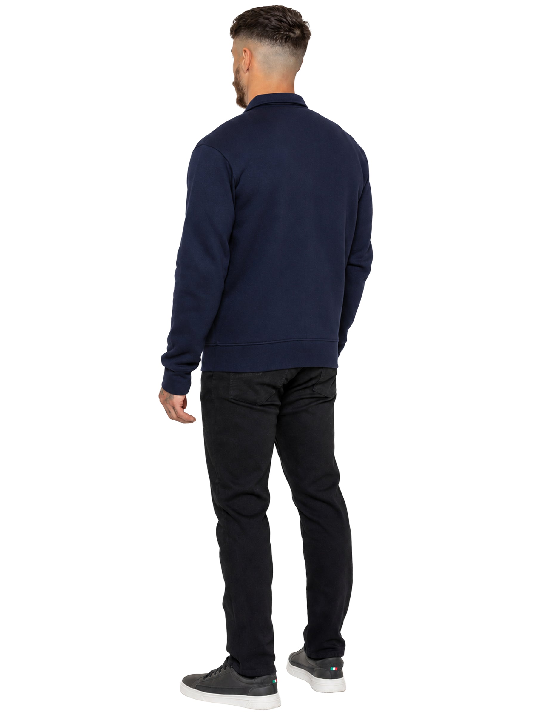 Enzo Milano | Mens Full Zip Collared Sweatshirt