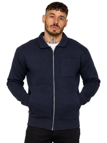 Enzo Milano | Mens Full Zip Collared Sweatshirt