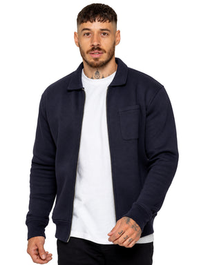 Enzo Milano | Mens Full Zip Collared Sweatshirt