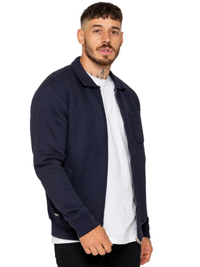 Enzo Milano | Mens Full Zip Collared Sweatshirt