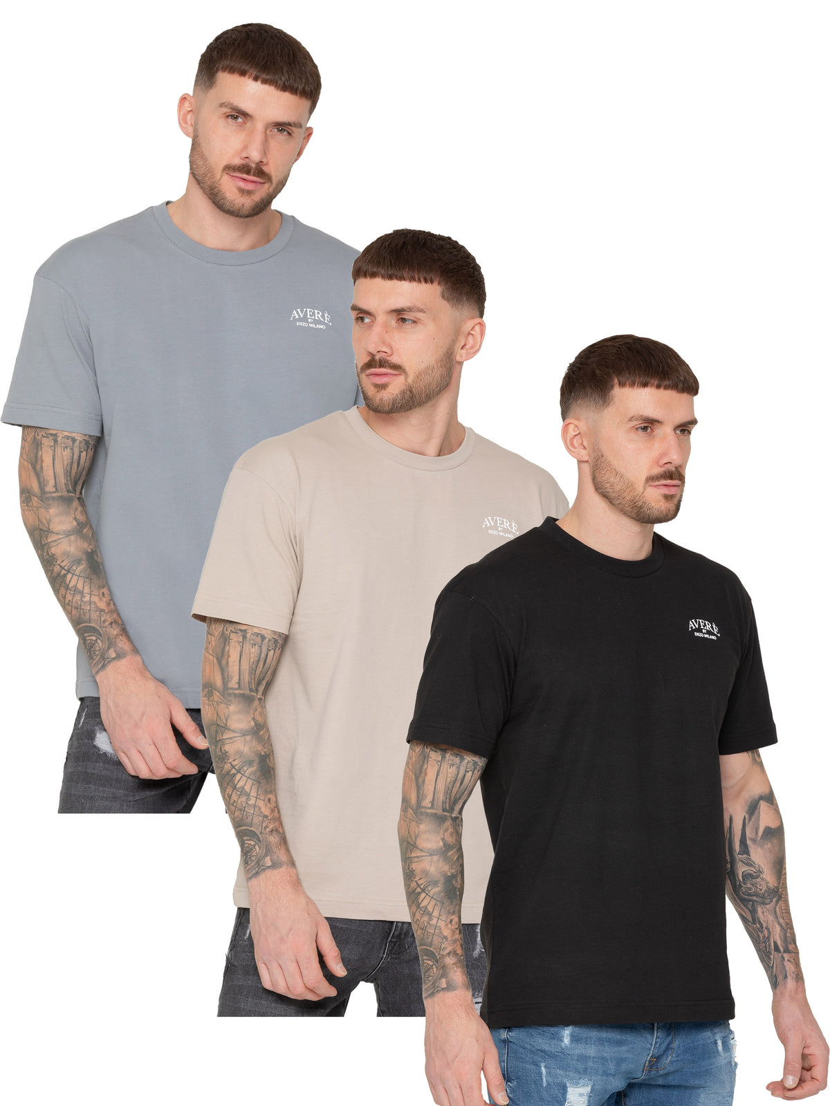 Enzo Milano | Mens Oversized T-Shirt 3 Pack