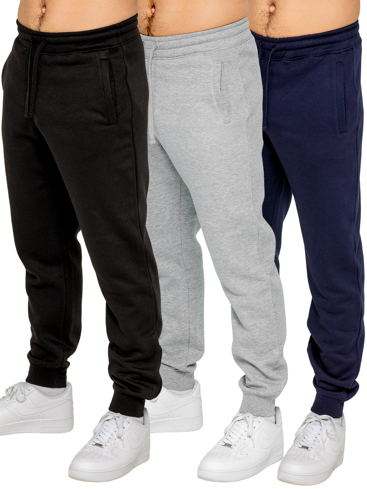 Kruze | Mens Fleece Joggers 3 Pack
