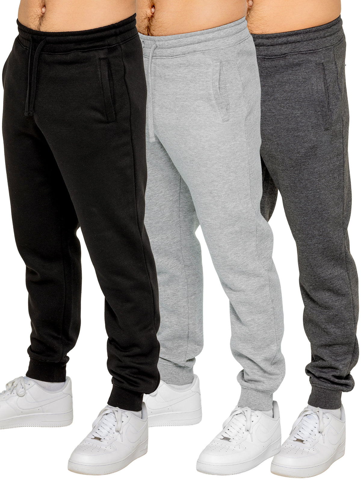 Kruze | Mens Fleece Joggers 3 Pack