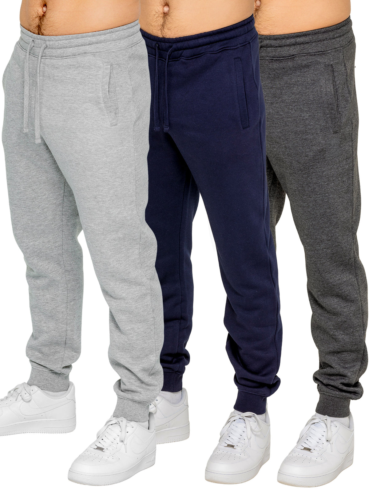 Kruze | Mens Fleece Joggers 3 Pack