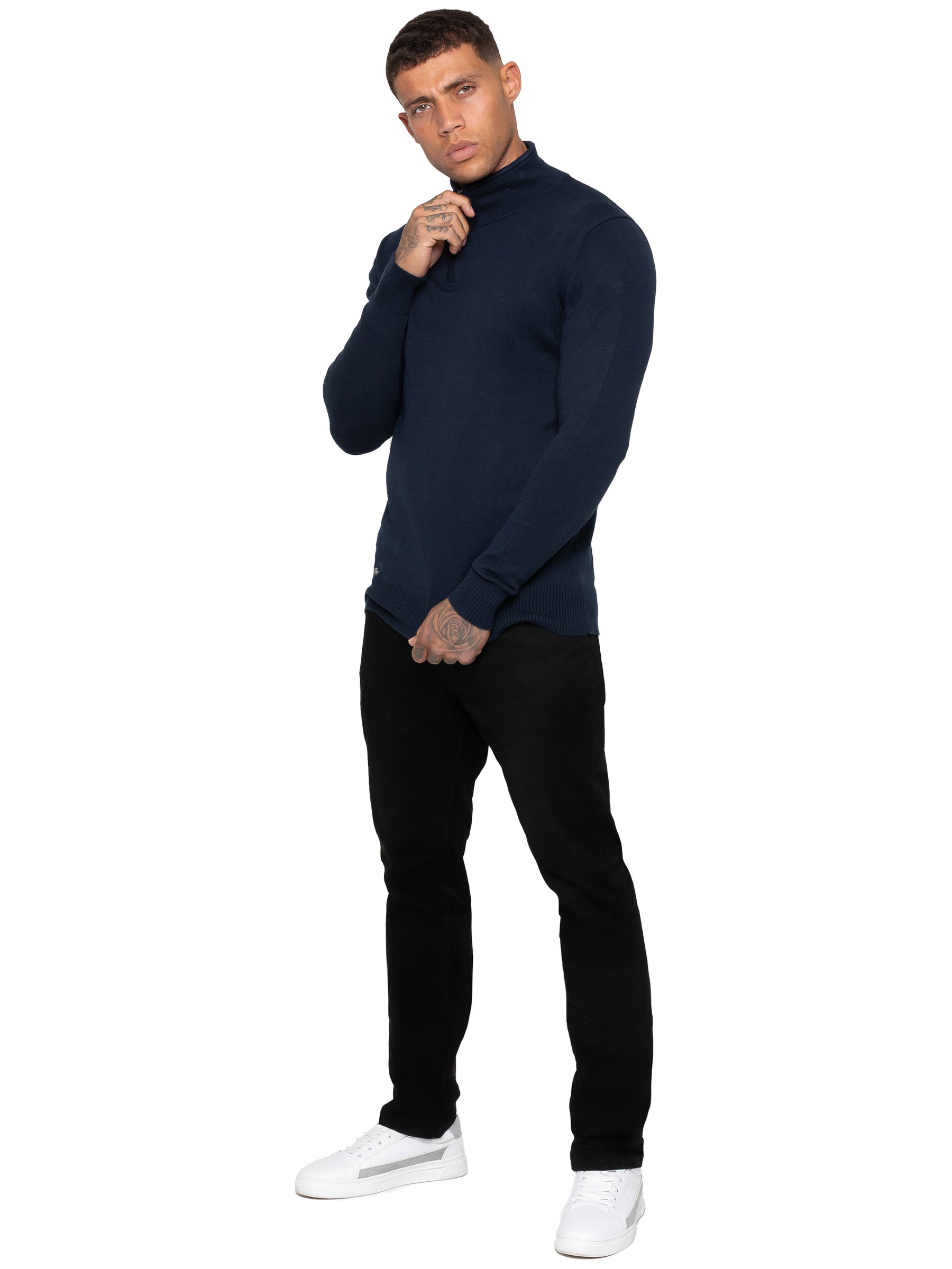 Enzo Milano | Mens Funnel Neck Knit Jumper