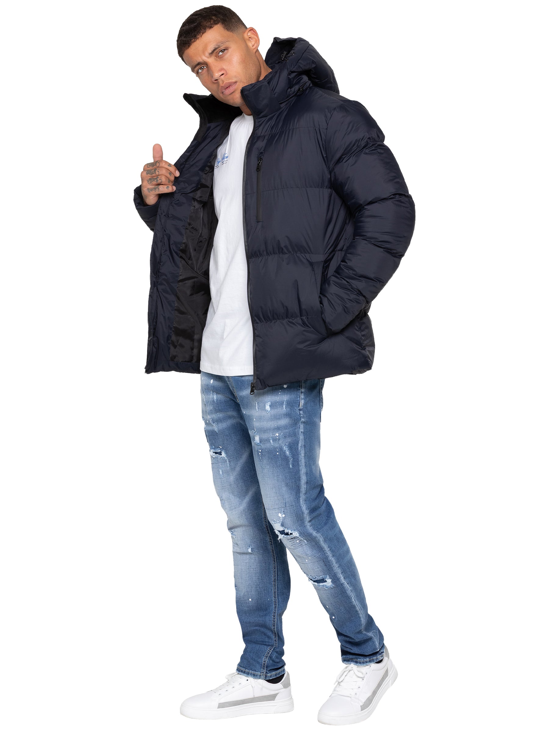 Kruze | Mens Hooded Puffer Jacket