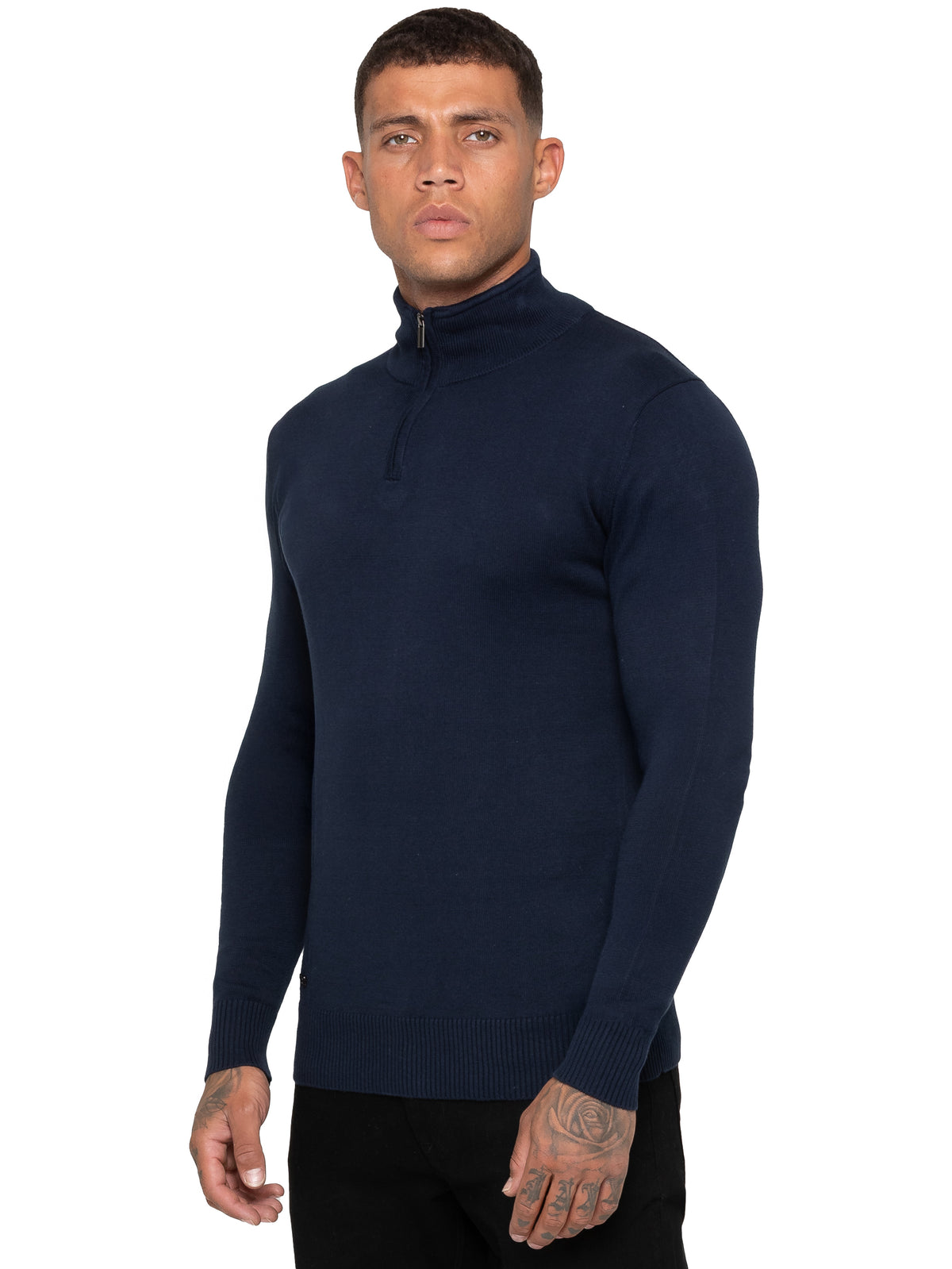 Enzo Milano | Mens Funnel Neck Knit Jumper