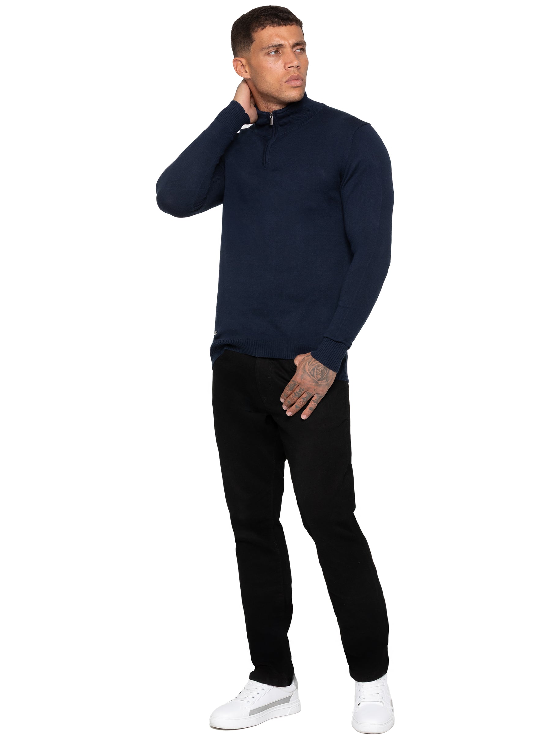 Enzo Milano | Mens Funnel Neck Knit Jumper