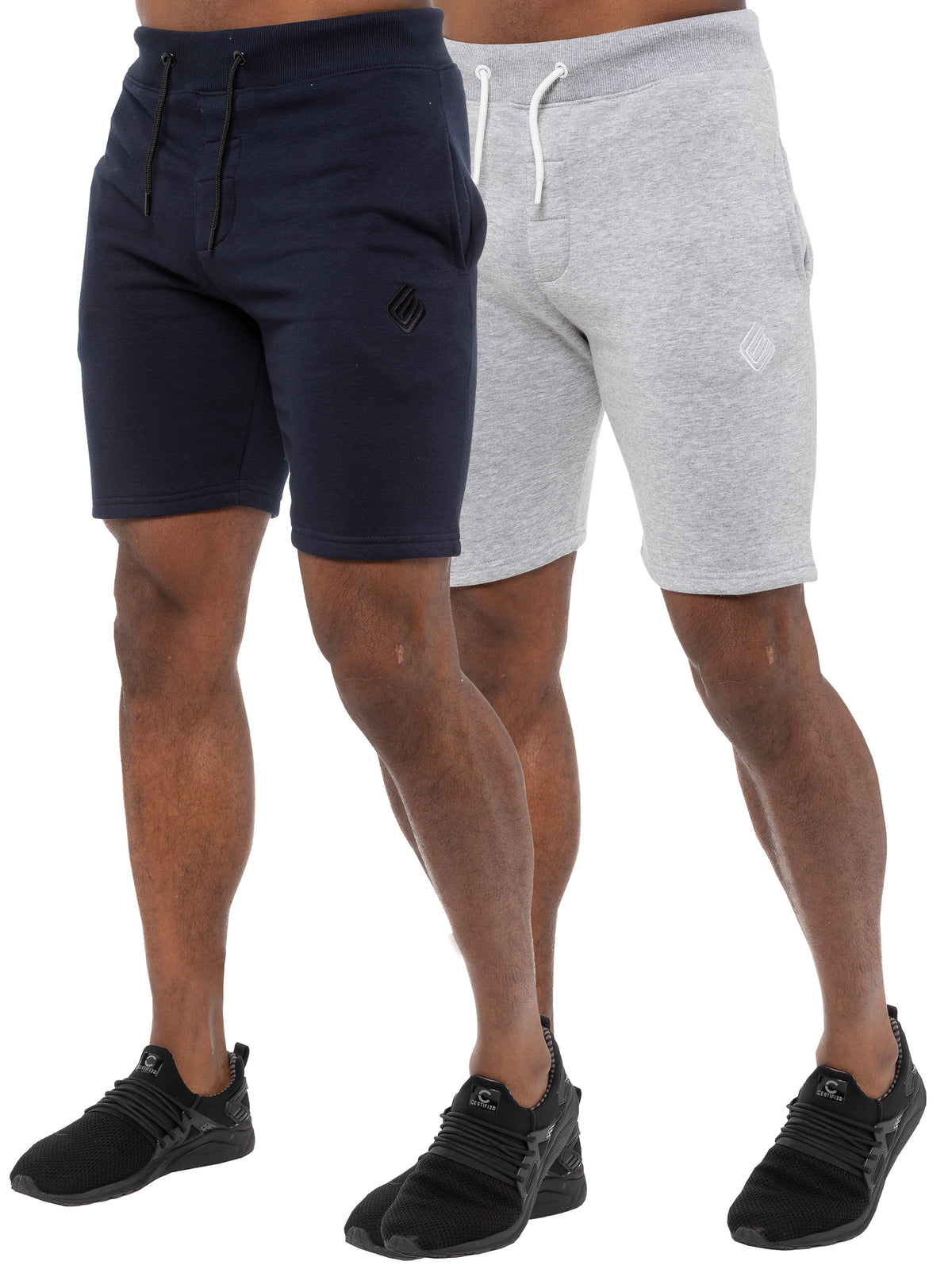 Mens Fleece Gym Shorts | Enzo Designer Menswear 2 Pack