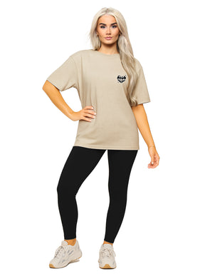 Womens Oversized Graphic Gym T-Shirt