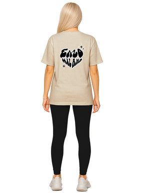 Womens Oversized Graphic Gym T-Shirt