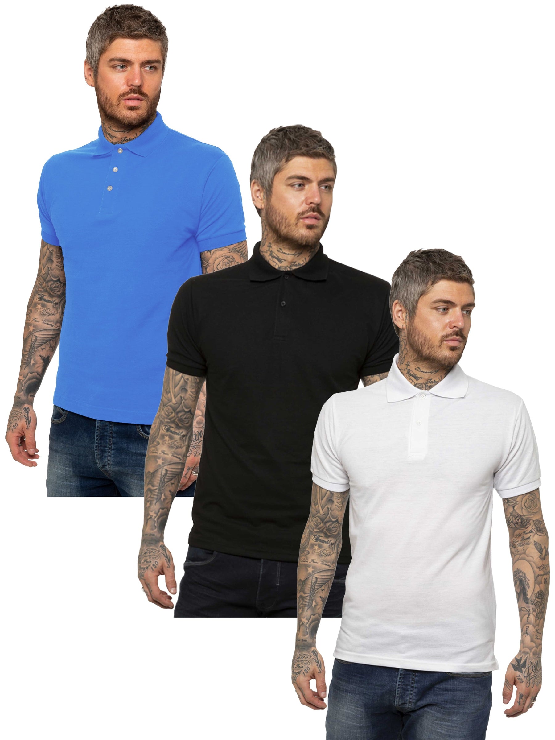 KZPL105 3PK Kruze | Mens Polo T-Shirts (3 Pack) (Copy) KRUZE RAWDENIM