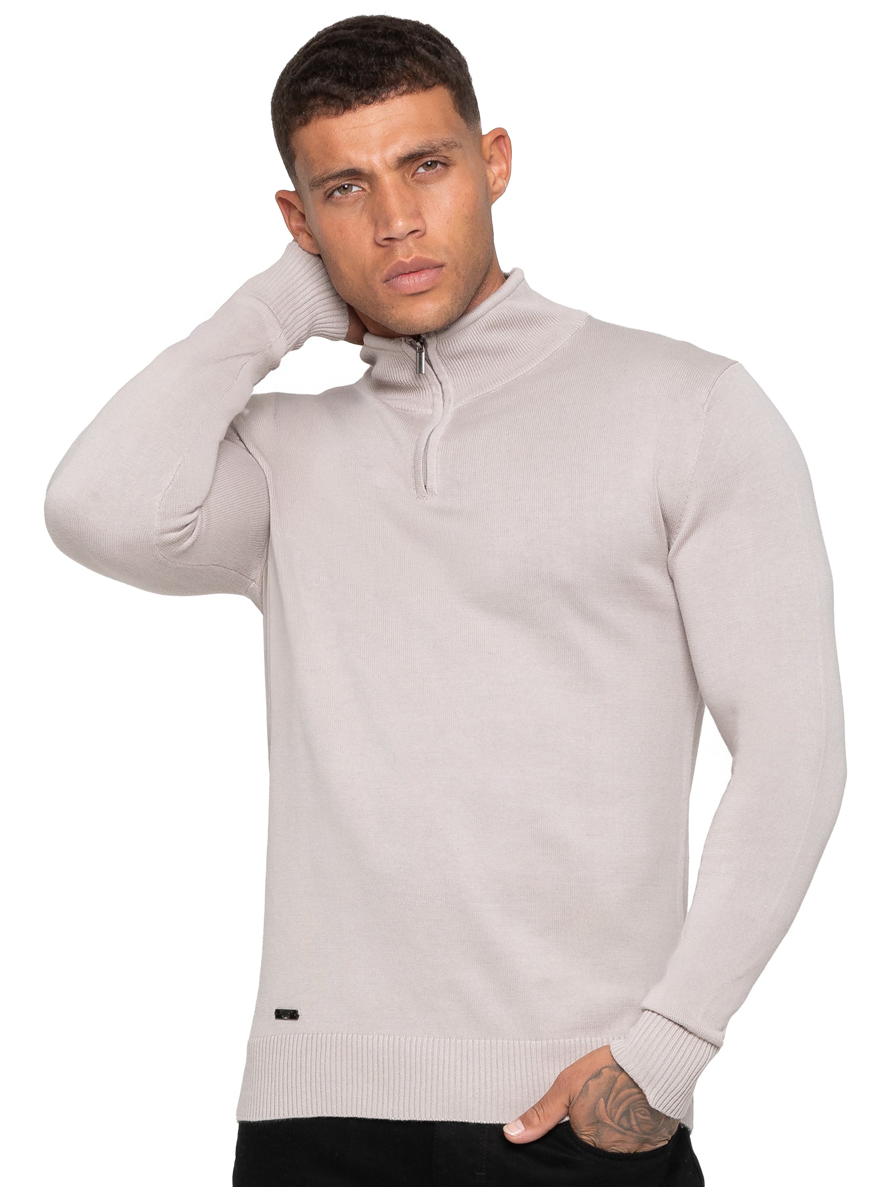 Enzo Milano | Mens Funnel Neck Knit Jumper