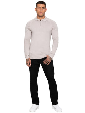 Enzo Milano | Mens Half Zip Polo Jumper