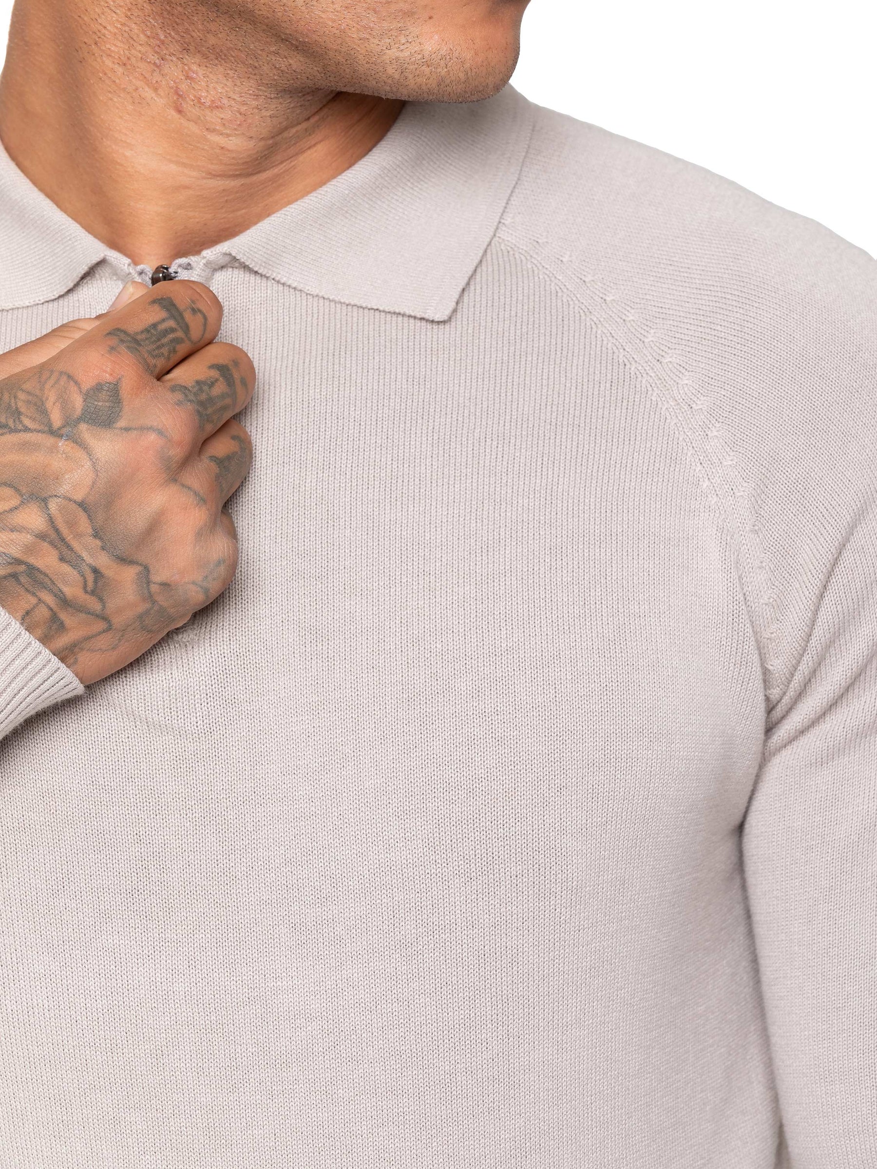 Enzo Milano | Mens Half Zip Polo Jumper