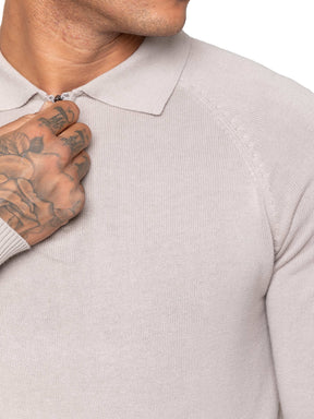 Enzo Milano | Mens Half Zip Polo Jumper