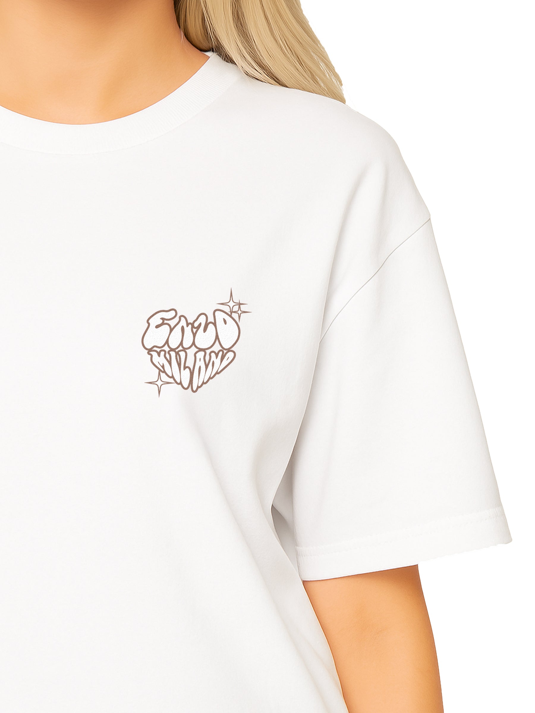 Womens Oversized Graphic Gym T-Shirt